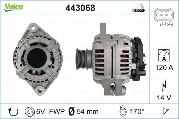 Valeo 443068 - Генератор autocars.com.ua