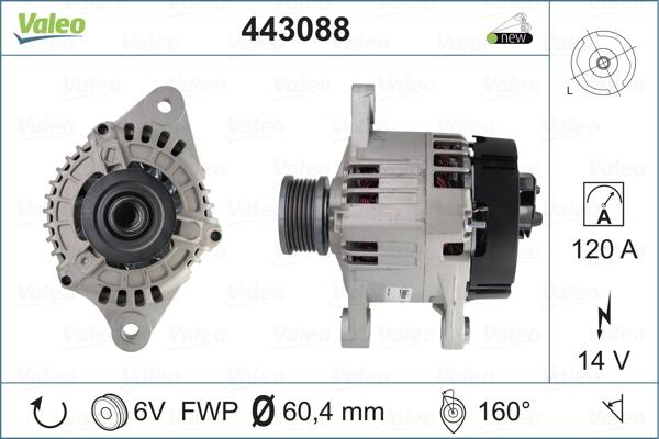 Valeo 443088 - Генератор avtokuzovplus.com.ua