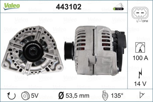 Valeo 443102 - Генератор autocars.com.ua