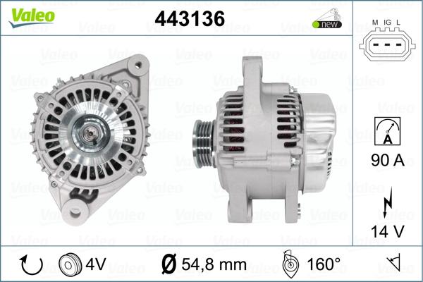 Valeo 443136 - Генератор avtokuzovplus.com.ua