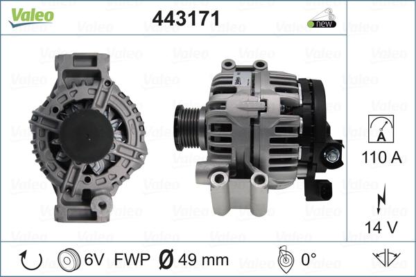 Valeo 443171 - Генератор autodnr.net