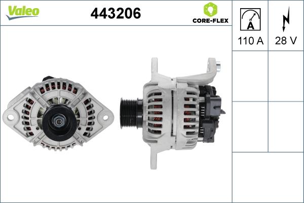 VALEO 443206 - Генератор autocars.com.ua