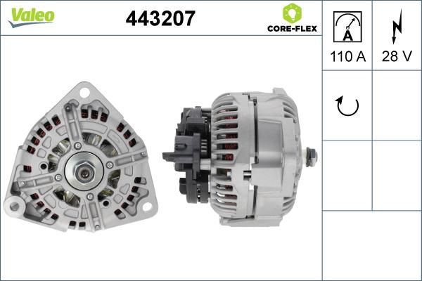 VALEO 443207 - Генератор autocars.com.ua