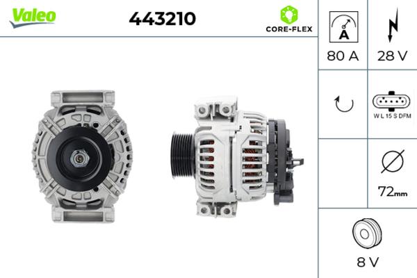 VALEO 443210 - Генератор autocars.com.ua