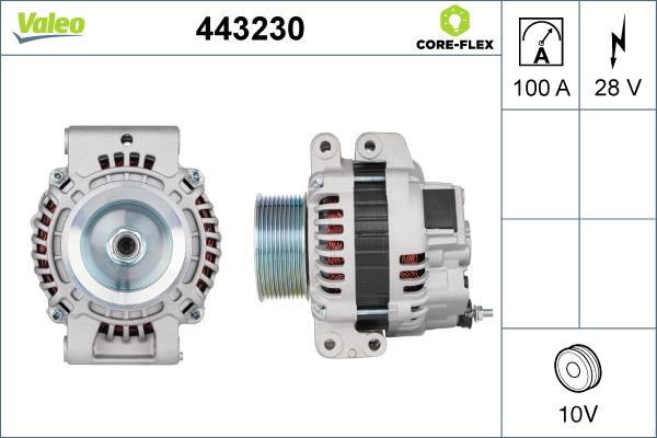 VALEO 443230 - Генератор autocars.com.ua
