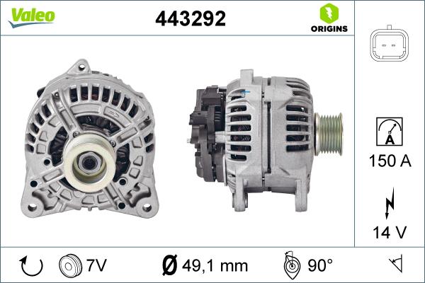 Valeo 443292 - Генератор autodnr.net