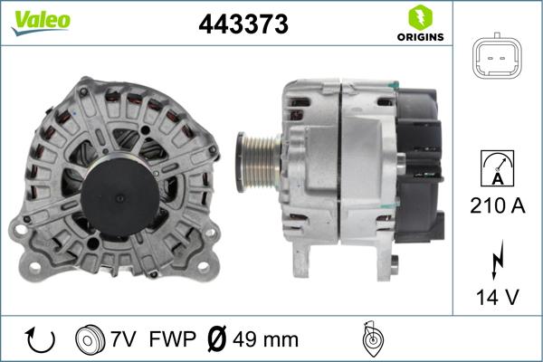 Valeo 443373 - Генератор avtokuzovplus.com.ua