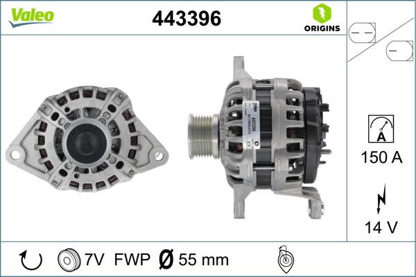 Valeo 443396 - Генератор autocars.com.ua