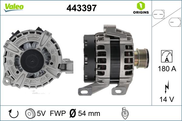 Valeo 443397 - Генератор avtokuzovplus.com.ua