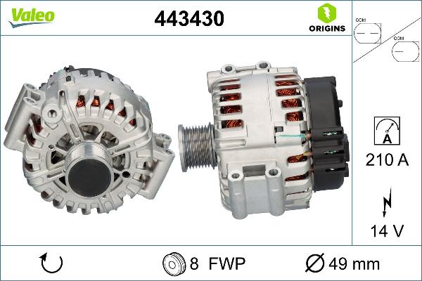 VALEO 443430 - Генератор autocars.com.ua