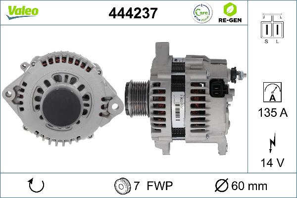 VALEO 444237 - Генератор autocars.com.ua