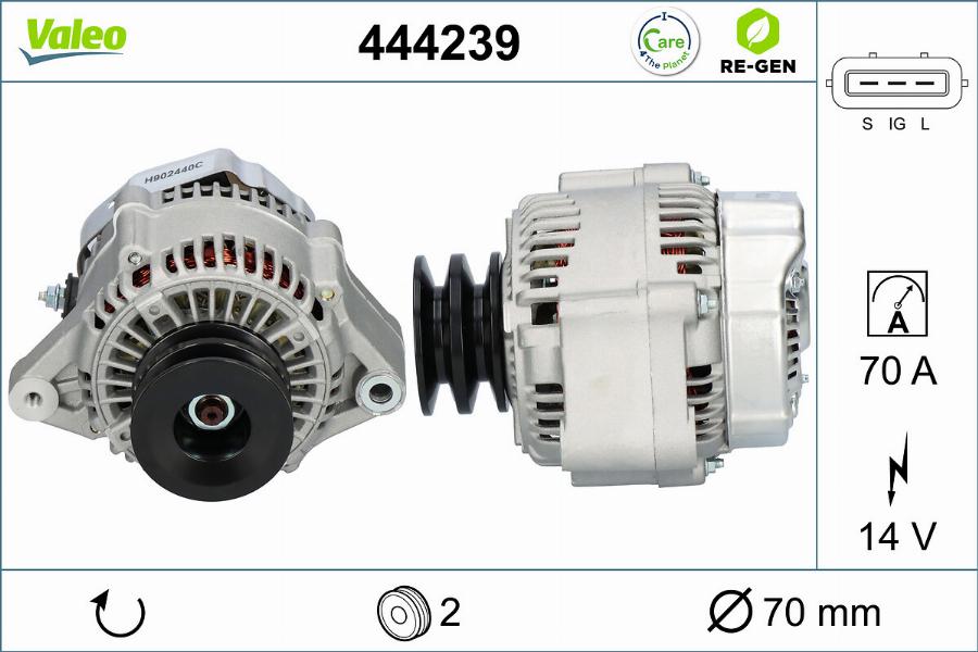 Valeo 444239 - Генератор autocars.com.ua