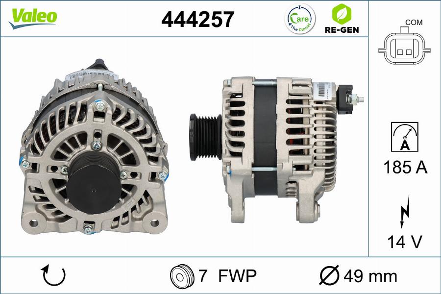 Valeo 444257 - Генератор avtokuzovplus.com.ua