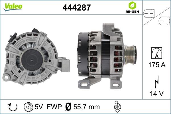 Valeo 444287 - Генератор autocars.com.ua