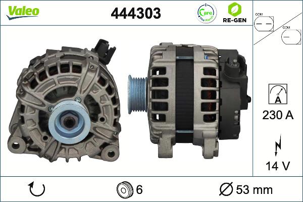 VALEO 444303 - Генератор autocars.com.ua