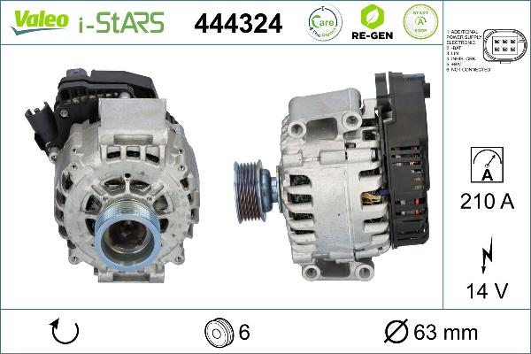 VALEO 444324 - Генератор autocars.com.ua