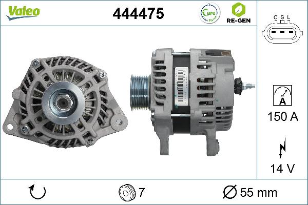 VALEO 444475 - Генератор autocars.com.ua
