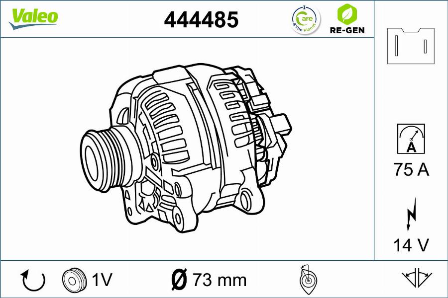 Valeo 444485 - Генератор avtokuzovplus.com.ua