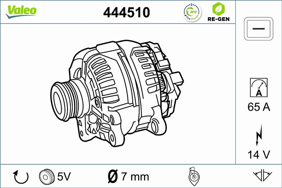 Valeo 444510 - Генератор autocars.com.ua