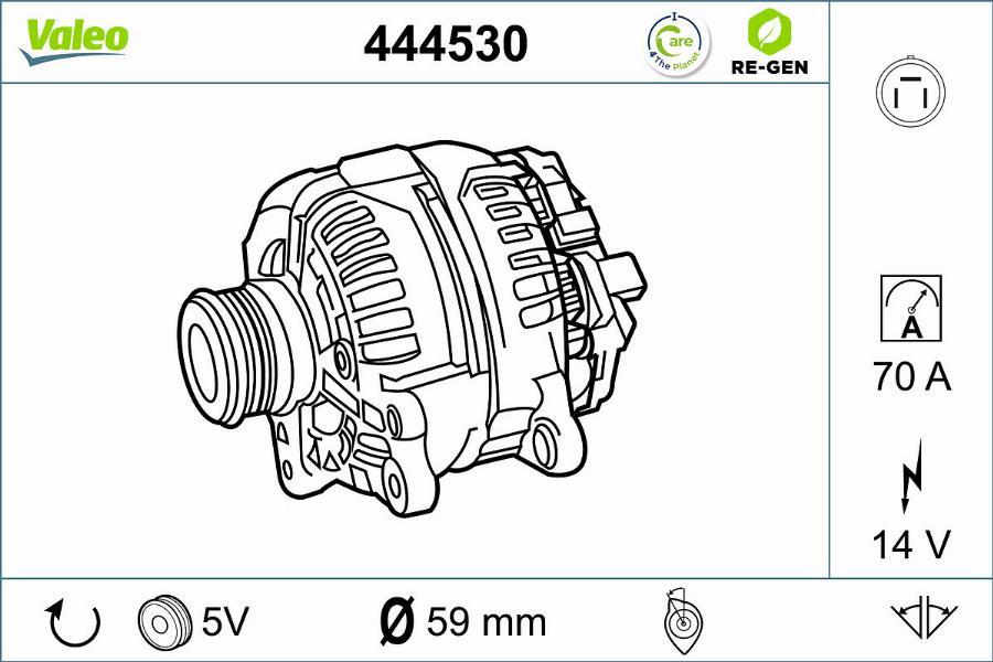 Valeo 444530 - Генератор avtokuzovplus.com.ua