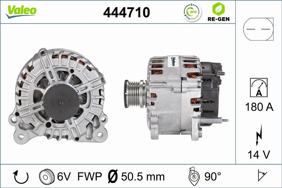 Valeo 444710 - Генератор autocars.com.ua