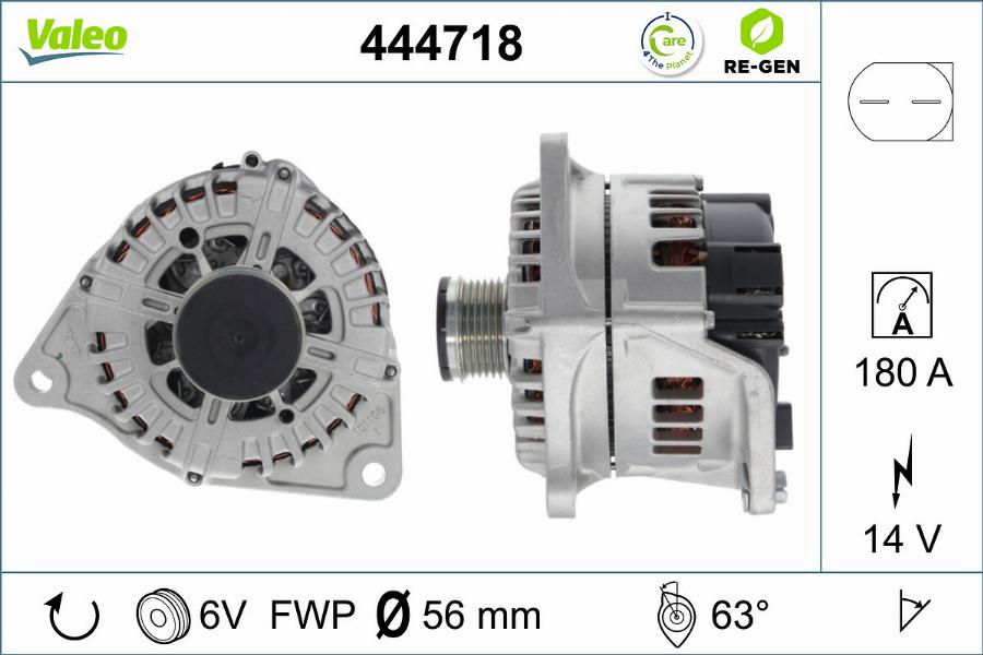 Valeo 444718 - Генератор avtokuzovplus.com.ua