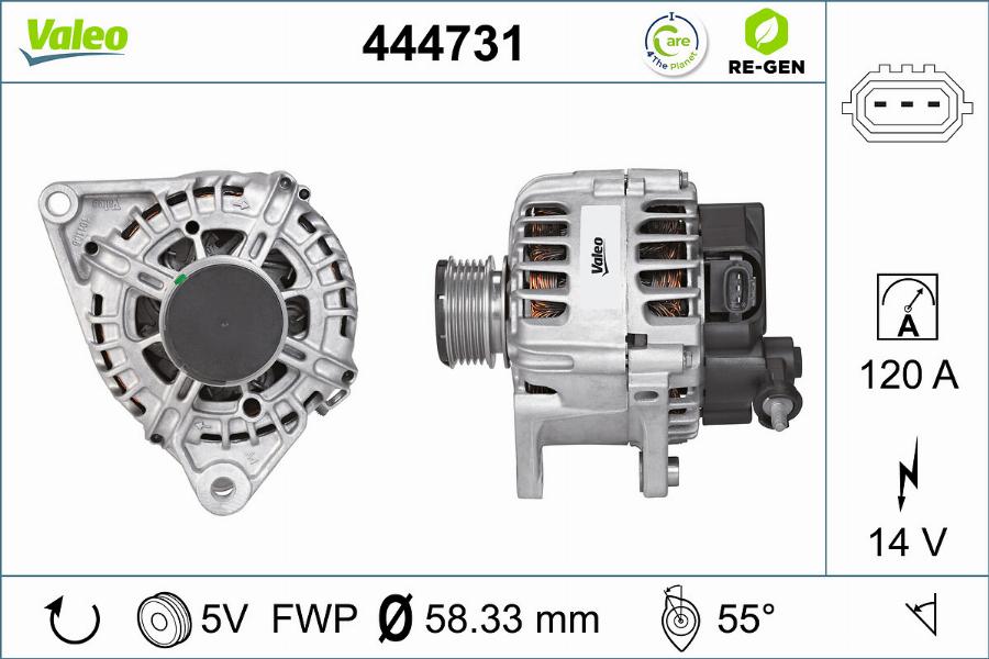 Valeo 444731 - Генератор autocars.com.ua