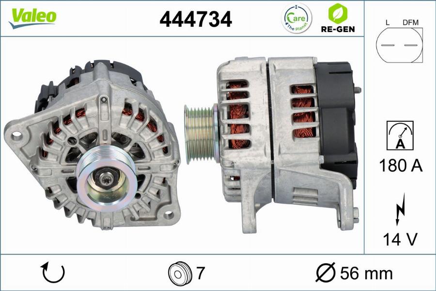 Valeo 444734 - Генератор autodnr.net