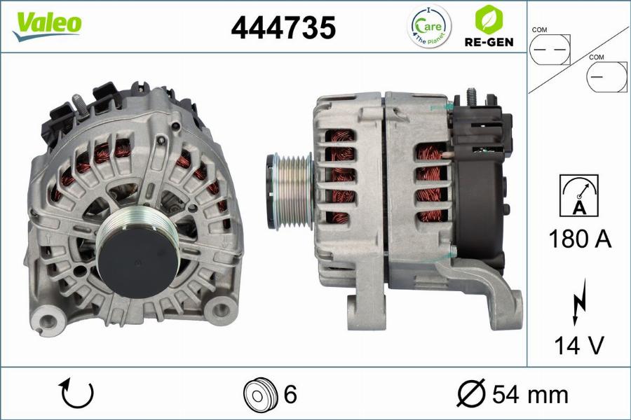 Valeo 444735 - Генератор autocars.com.ua