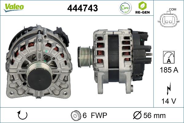 VALEO 444743 - Генератор autocars.com.ua