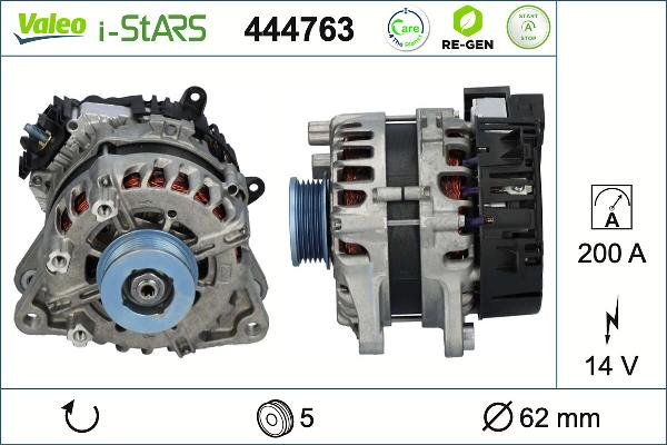 VALEO 444763 - Пусковий генератор autocars.com.ua