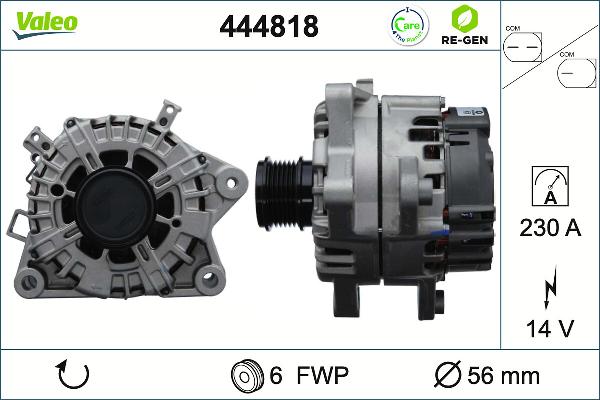 VALEO 444818 - Генератор autocars.com.ua