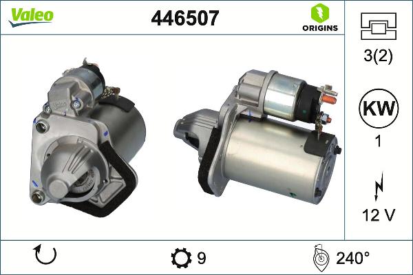 VALEO 446507 - Стартер autocars.com.ua
