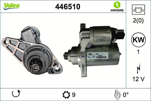 VALEO 446510 - Стартер autocars.com.ua