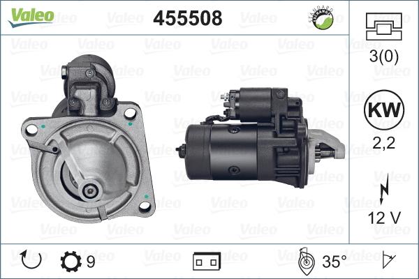 Valeo 455508 - Стартер autocars.com.ua