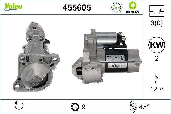 VALEO 455605 - Стартер autocars.com.ua