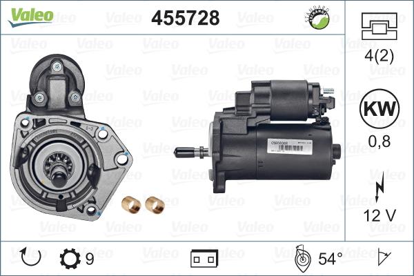 Valeo 455728 - Стартер avtokuzovplus.com.ua