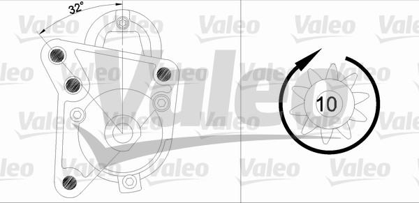 Valeo 455738 - Стартер autocars.com.ua