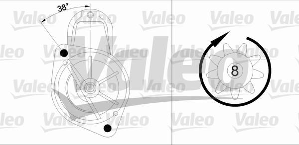 Valeo 455740 - Стартер autocars.com.ua