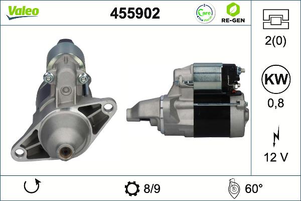 VALEO 455902 - Стартер autocars.com.ua