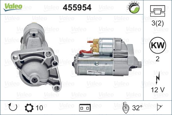 Valeo 455954 - Стартер autocars.com.ua