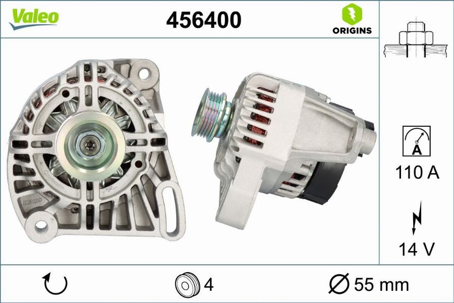 Valeo 456400 - Генератор autodnr.net