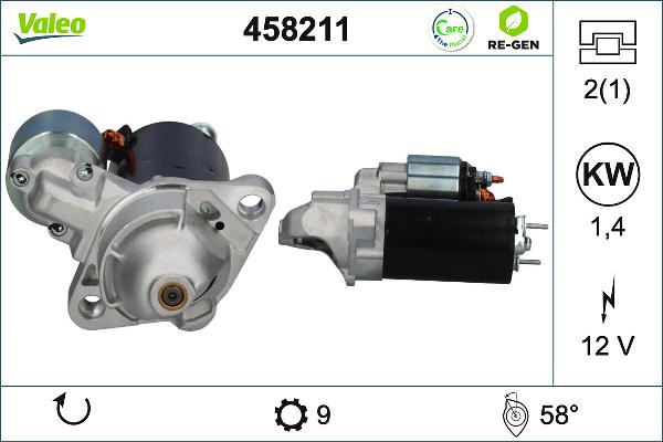 VALEO 458211 - Стартер autocars.com.ua