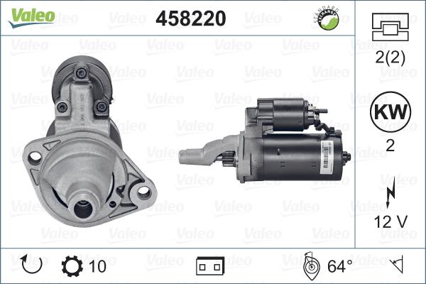 Valeo 458220 - Стартер autocars.com.ua