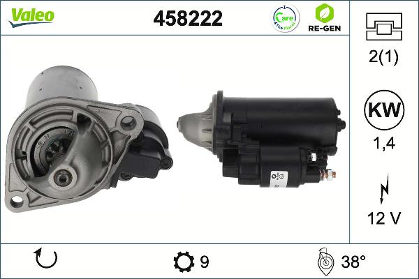 VALEO 458222 - Стартер autocars.com.ua