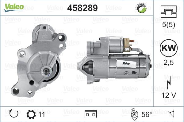 Valeo 458289 - Стартер autocars.com.ua