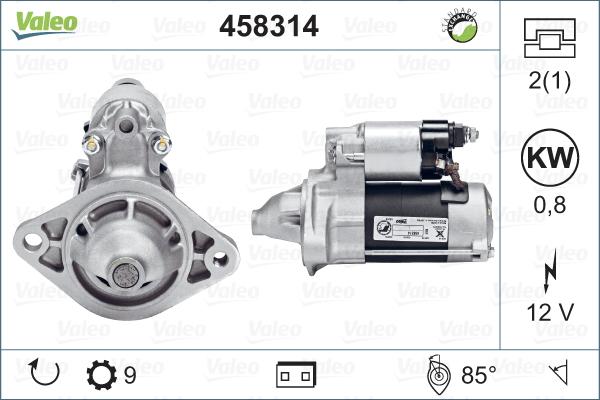 Valeo 458314 - Стартер autocars.com.ua