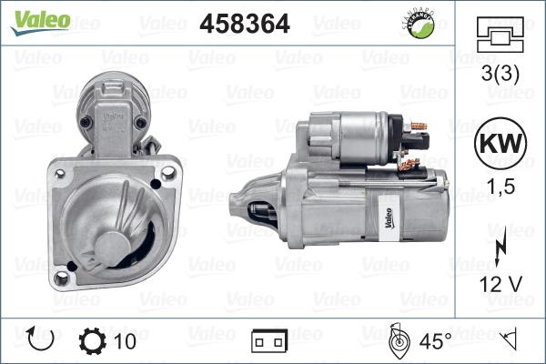 Valeo 458364 - Стартер avtokuzovplus.com.ua