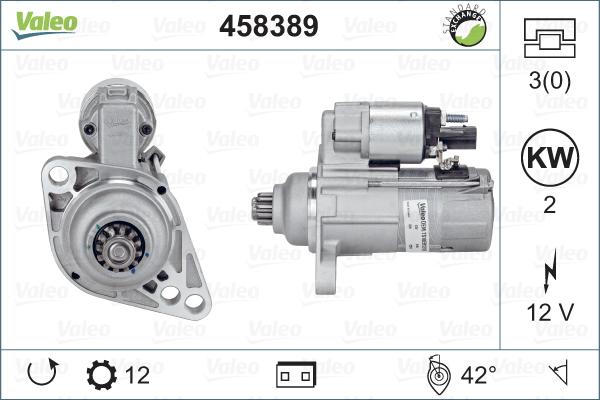 Valeo 458389 - Стартер autocars.com.ua