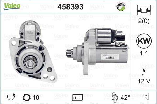 Valeo 458393 - Стартер avtokuzovplus.com.ua